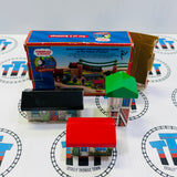 Set of 3 Buildings (Writing on Bases) Thomas Brand Wooden - Used in Box