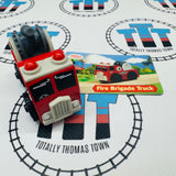 Fire Brigade Truck with Card (Learning Curve 2003) Good Condition Wooden - Used