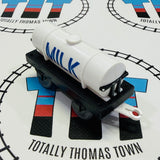 Milk Tanker Black Base Fair Condition Used - Trackmaster/TOMY