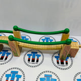 Suspension Bridge with Track Rare #2 Slight Rips/Marked Track Clickity Clack Wooden - Used