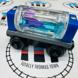 Aquarium Car Round with Squid (Learning Curve) Blue Water Good Condition Wooden - Used