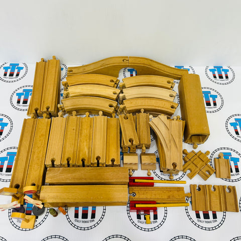 Value Vintage Track Pack #23 90 Pieces Fair Condition/Discoloured Generic Brand Wooden - Used