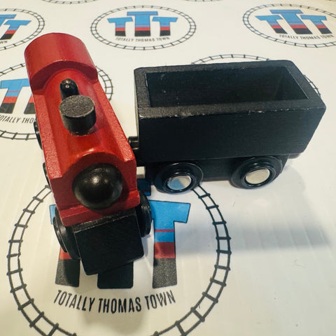 Steam Engine AH - 416 03 and Cargo Car Generic Brand Wooden - Used