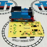 Thomas with Leaves Surprised with Sticker Sheet Capsule Wind Up - Used