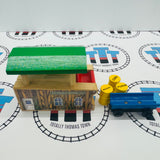 Arlesdale Barrel Loader (1998) with 3 Barrels (Corn, Flour, Molasses) #5 Fair Condition Ripping Stickers Wooden - Used