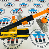 BRIO 33734 Mega Crane & Load Kit (Different Figure and Sign) Wooden - Used