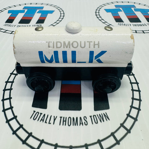 Tidmouth Milk Tanker (Learning Curve 1999) Rare Fair Condition Wooden - Used