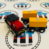 Motorized BRIO Battery Engine 33097 Moves Forwards and Backwards with Hay Cargo Wooden - Used
