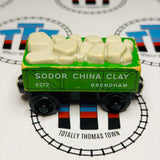Green China Clay Car (1997) Rare Fair Condition Chipping Paint Wooden - Used