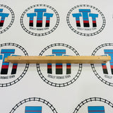 12" Straight Track Holes on Side Clickity Clack 1 Piece Wooden - Used