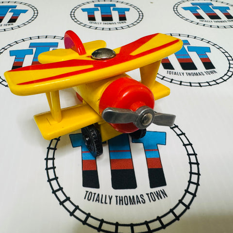 Tiger Moth Plane #1 Grey Blades (Learning Curve 2002) Wooden - Used