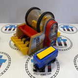 Sodor Popcorn Factory with Cargo Car (Chipping Paint) and Cargo #2 Fair Condition Wooden - Used