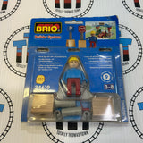 BRIO Builder System Road Sign Set with Articulated Figure #34619 Wooden - New