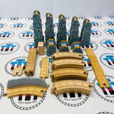 Rheneas & the Roller Coaster Set No Trains #1 Fair Condition Chipped Riser 6 and Marked Track Wooden - Used