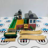 Sawmill Depot with Log Car (2002) and 2 Logs #2 Peeling/Ripping Stickers Wooden - Used