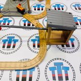 Percy at the Dieselworks Set #2 (LIGHT ONLY NO SOUND/Missing Cargo Bin) Fair Condition Wooden Rare - Used