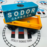 Cargo Car Orange with Blue Cargo Wooden - Used