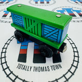 Box Car Green & Blue (Learning Curve 2002) Wooden - Used