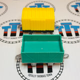 Yellow Box Car and Teal Cargo Car (From Around the World Pack) Used - Trackmaster Revolution