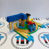 Early Engineers Maithwaite Roundabout Station Set #1 with Thomas and Adapters Wooden - Used