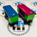 Aquarium Cars Square with Shark and Squid (Learning Curve) No Water/Chipping Paint Fair Condition Wooden - Used
