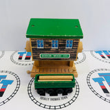 Sodor Log Loader with Log Car (1997) and 3 Logs Marked Track Clickity Clack #2 Wooden - Used