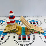 Lighthouse & Drawbridge with Lights and Sound #5 (Bridge Sound Doesn’t Activate) Wooden - Used