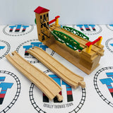 BRIO Lifting Bridge #2 Red Roof 33357 with Track Small Marks Wooden - Used