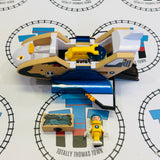 BRIO 33914/33911 Space Shuttle and Rock Finder Car #3 with 1 Figure (Brittle Head) Wooden - Used