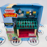 Knapford Train Station (Thomas Wood Mattel) with People, Train, Clock, Bench and Track Wooden - New
