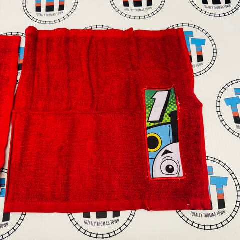 2 Piece Washcloth Red - New