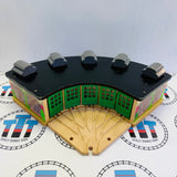 Roundhouse with Splitter #10 Fair Condition Chipped/Marked Base Wooden - Used