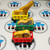 Circus Trains #2 (Learning Curve 1998/2001) with Tiger, Lion, Giraffe and Zebra Wooden - Used