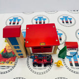 BRIO Fire Station Set 33584 Wooden Missing 1 Car - In Box