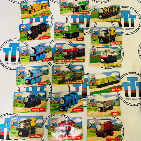 Character Card Pack 18 Pieces Wooden Fair Condition (Bent Cards) - Used
