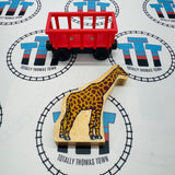 Circus Train Red with Giraffe Wooden - Used