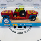 Tractor Low Loader with Track BIGJIGS Rail Wooden - New in Box