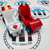 BRIO Ambulance and Fire Truck no Figures Light & Sound Wooden - Used