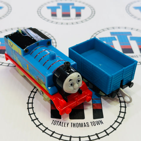 Glow in the Dark Thomas Blue Cargo Car (2013) Good Condition Used - Trackmaster Revolution