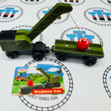 Breakdown Train & Flatbed with Card (Learning Curve 2003) Good Condition Wooden rare - Used