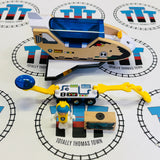 BRIO 33914/33911 Space Shuttle and Rock Finder Car #3 with 1 Figure (Brittle Head) Wooden - Used