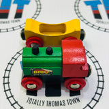 BRIO Green Engine and Yellow Wagon Wooden - Used