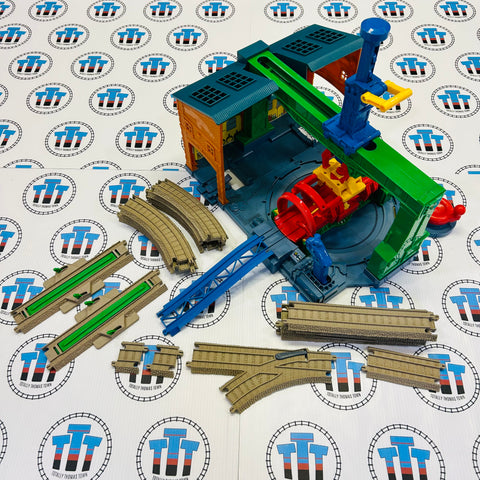 Spin & Fix Thomas Steamworks Set with Repair Gun #2 Complete Used - Trackmaster