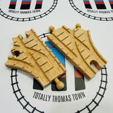 3.5" Switch Pack #2 Wooden Knobs Vintage Clickity Clack Track (Small Hole in Male/Male) Used 2 Pieces - Thomas Brand
