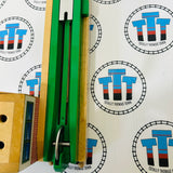 Sawmill Depot with Log Car (2001) and 2 Logs #2 Marked/Cracked Wooden - Used