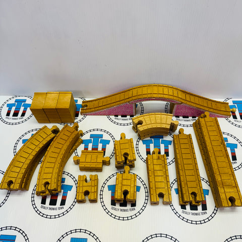 Track Pack Fair Condition Discoloured Clickity Clack Wooden - Used