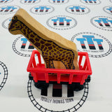 Circus Train Red with Giraffe Wooden - Used