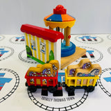 Carousel with 4 Horses and Sound #3 Fair Condition (Horses Chipped Magents/Different Cargo Cars) Wooden - Used