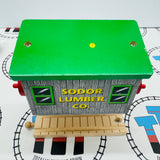 Sodor Log Loader Clickity Clack with Log Car (2001) and 3 Logs #1 Wooden - Used