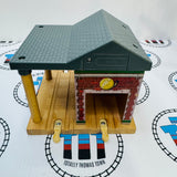 Sodor Fire Station with Lights and Sound #1 Door Doesn't Stay Up Wooden - Used